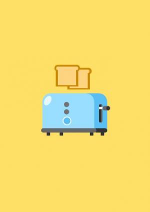 纯CSS简单的动画烤面包机