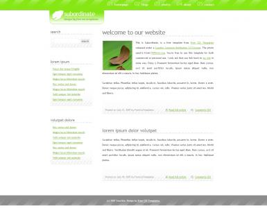 宽屏导航绿色英文版企业模板网站