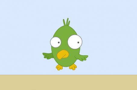 SVG HTML5可爱的小鸟卡通动画