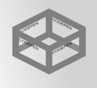 简化的Codepen Logo标志动画旋转