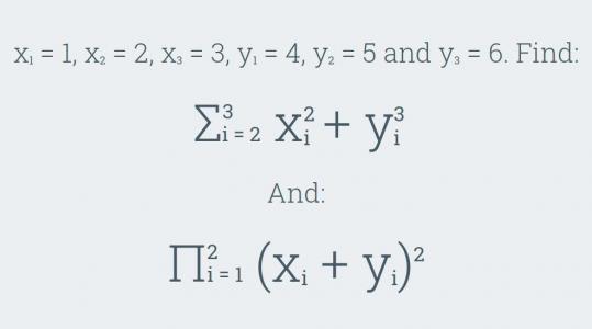jQuery数学和和乘积公式代码