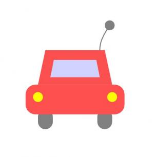 使用SVG简单绘制的红色小汽车图像
