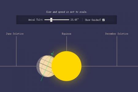 JS代码模拟可视化地球的轨道和季节