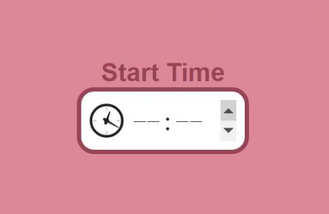 创意简约型的HTML5动画时间选择器