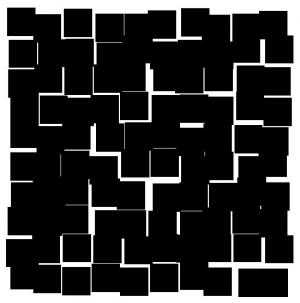 由多个黑色小正方形凌乱组成图案