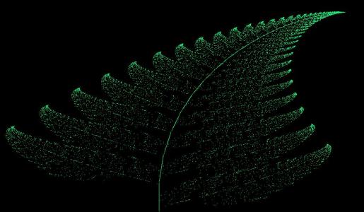 canvas逼真的巴恩斯利蕨类植物图像