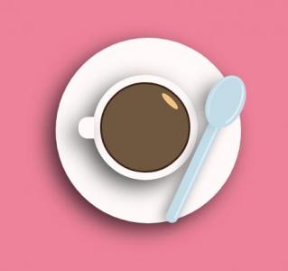 由纯CSS3绘制的咖啡杯子图像