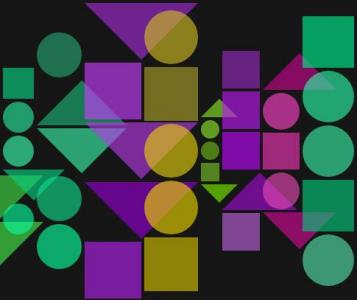 JS CSS动态生成多彩形状艺术图案