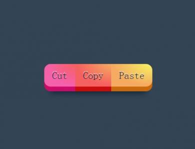 设计渐变色立体感的CSS3按钮组