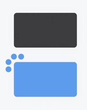 4种色彩的HTML5平铺悬停多按钮