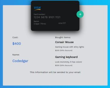 外阴影黑色的CSS3创意信用卡表单