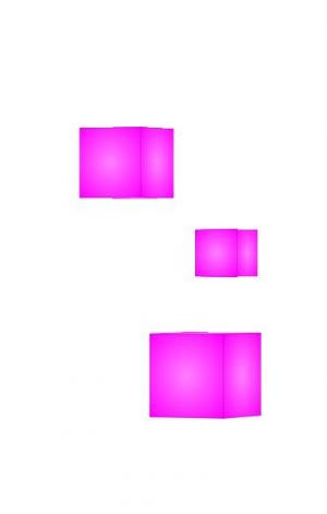 粉红色CSS 3D立方体垂直动画旋转