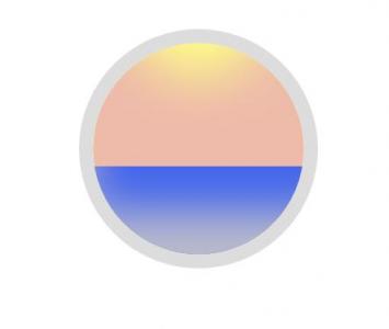 简单圆形绘制纯CSS海平面阳光图像