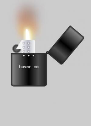 CSS3悬停模拟打火机火焰动画