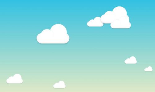纯CSS制作蓝天中白云漂浮动画背景