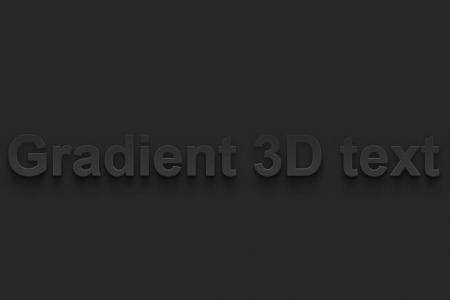 HTML5渐变色3D文字UI设计特效