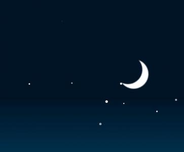 夜空中流星雨滑过的HTML5动画背景