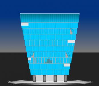 可切换夜间模式的HTML5卡通建筑楼