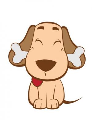 带有Greensock的可爱小狗SVG图像