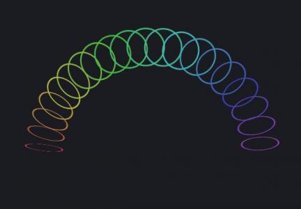 JS分割函数和CSS实现彩虹紧身动画