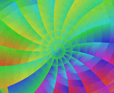 canvas随机生成带纹理的彩虹螺旋