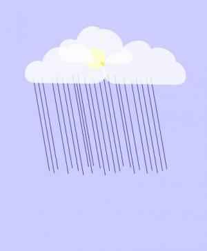 TweenMax带有彩虹的SVG下雨动画