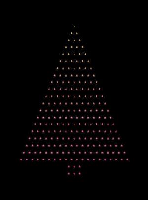 使用星符号绘制RGB渐变圣诞树