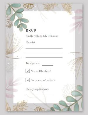 UI设计非常精致的婚礼邀请表