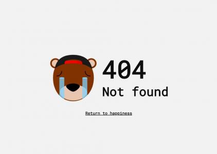 HTML5网站错误信息404让熊伤心页面