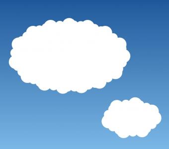 简单的SVG白色云朵上下漂浮动画
