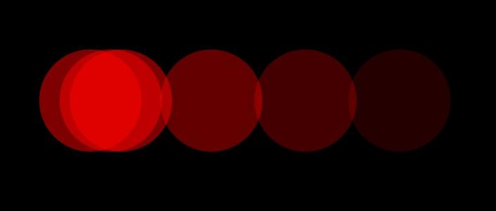 CSS红色透明圆形简单滑动动画特效