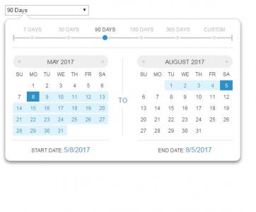 可设置日期区间HTML5的日期选择插件