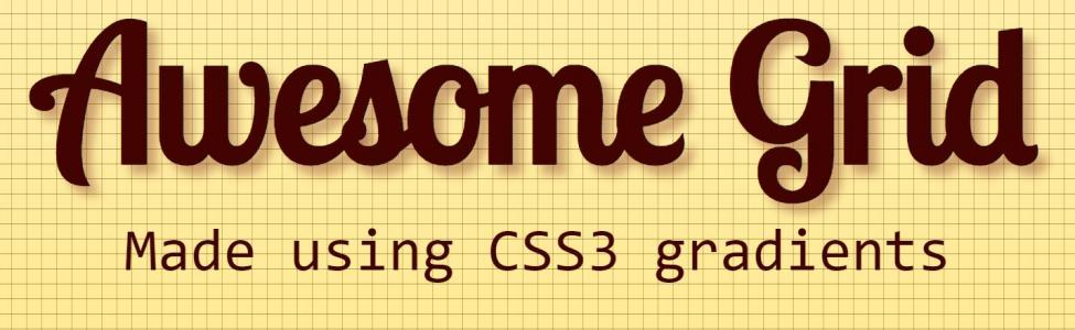 使用CSS3渐变的网格上设计艺术字体