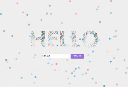 HTML5彩色像素文字爆炸重组动画特效