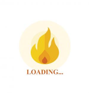 SVG带有脉冲动画的Loading火焰图标