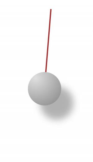CSS3含阴影3D小的球悬挂摇摆着