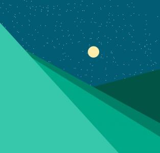 SVG绘制简单的夜空月亮升起动画图像
