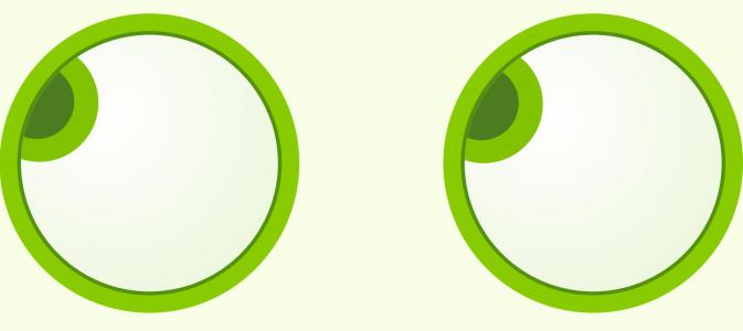 TweenMax.js绿色大眼睛原点旋转动画