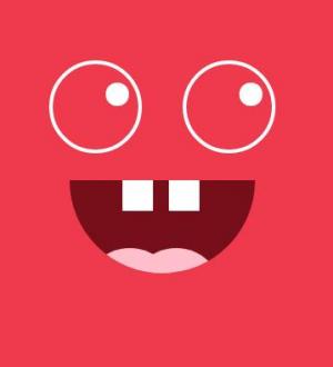 红色可爱HTML5 CSS3卡通笑脸动画