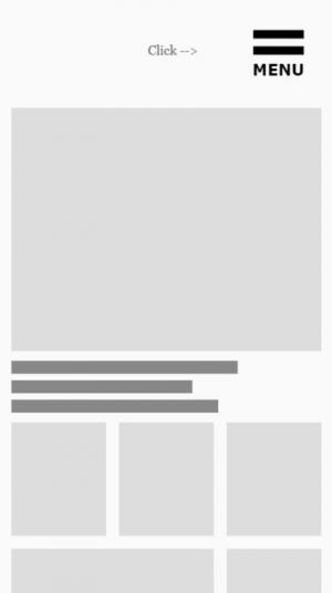 HTML5简单的粘性动画汉堡菜单静态模板