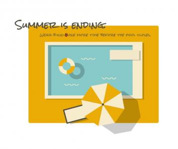 CSS设计夏日炎炎游泳池和太阳伞动画