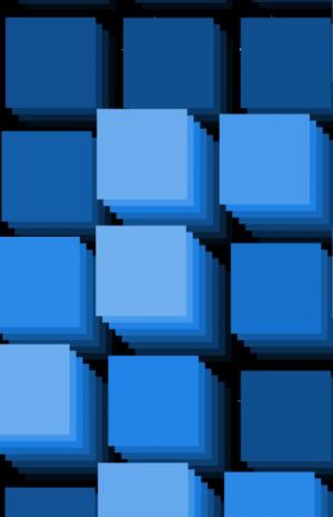canvas 3D方块叠加蓝色屏障动画特效