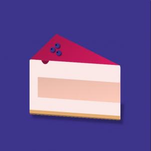 纯CSS绘制简单蓝莓芝士蛋糕图像