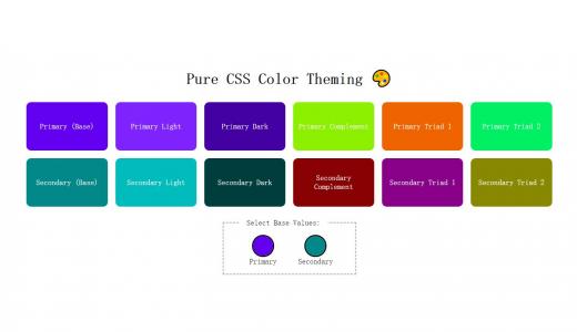 响应式布局带有CSS变量的动态颜色主题