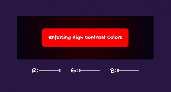 JS滑块强制使用高对比度颜色代码