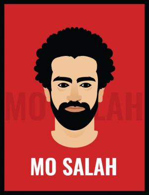 响应式Mo Salah海报人物画像绘制