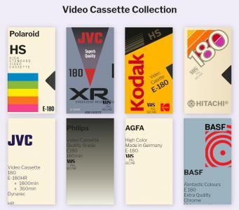 HTML5响应式布局录像带专辑收藏列表