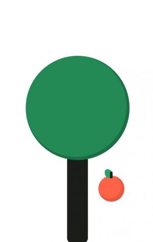 简单的CSS3苹果从树上掉落实验动画