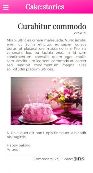 玫瑰色主题风格设计的APP蛋糕页面