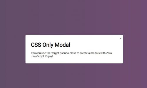 仅CSS代码模态框事件点击展示效果